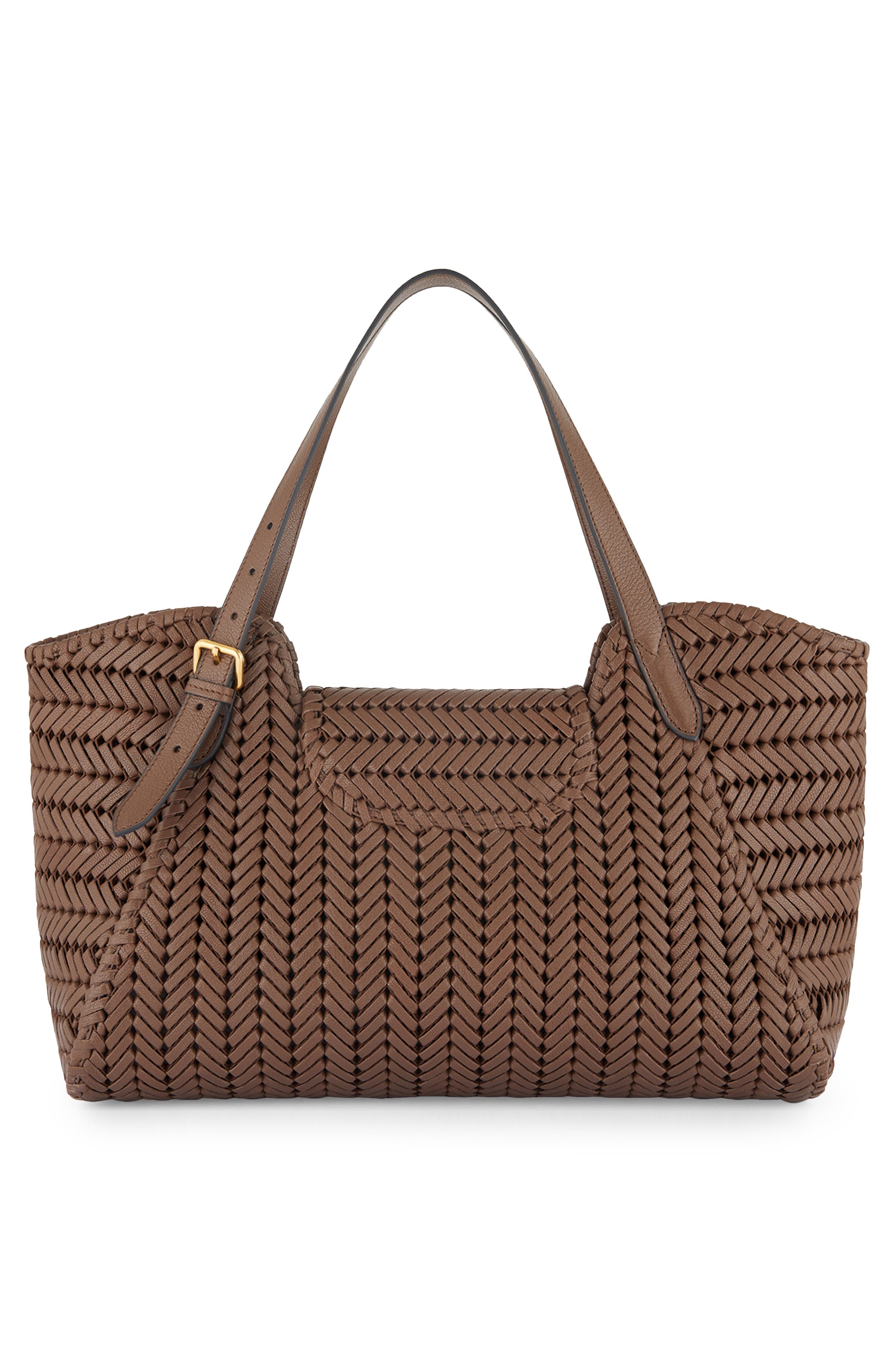 Anya Hindmarch The Neeson Tassel Woven Leather Tote, Alternate, color, 