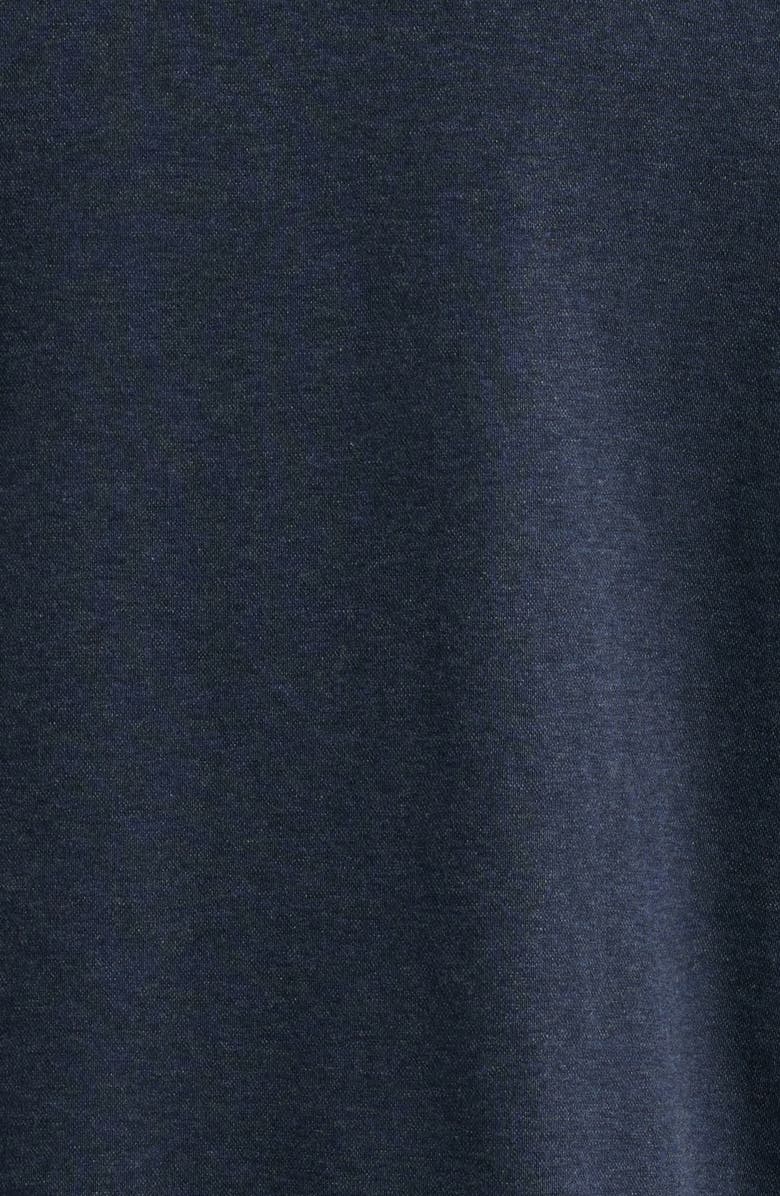 Robert Barakett Paolo Varsity Heathered Cotton Knit Button-Up Shirt, Alternate, color, Charcoal