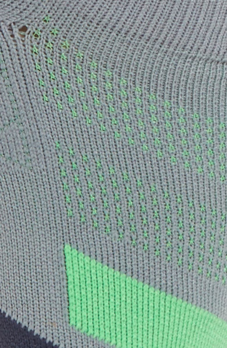 Nike No-Show Running Socks, Alternate, color, Grey/ Obsidian/ Green Spark