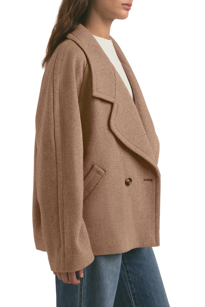 The Cameron Herringbone Coat, Alternate, color, COGNAC HERRINGBONE