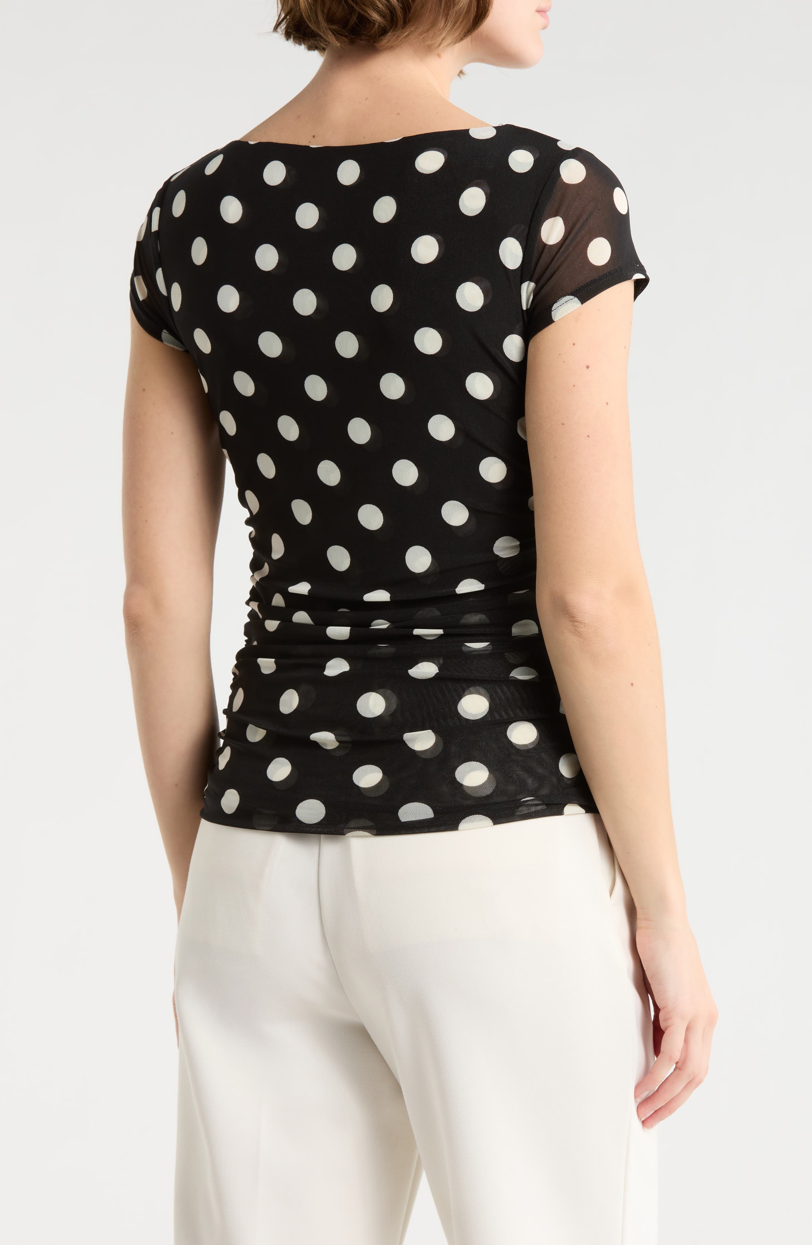 Ruched Cap Sleeve Top - image 2