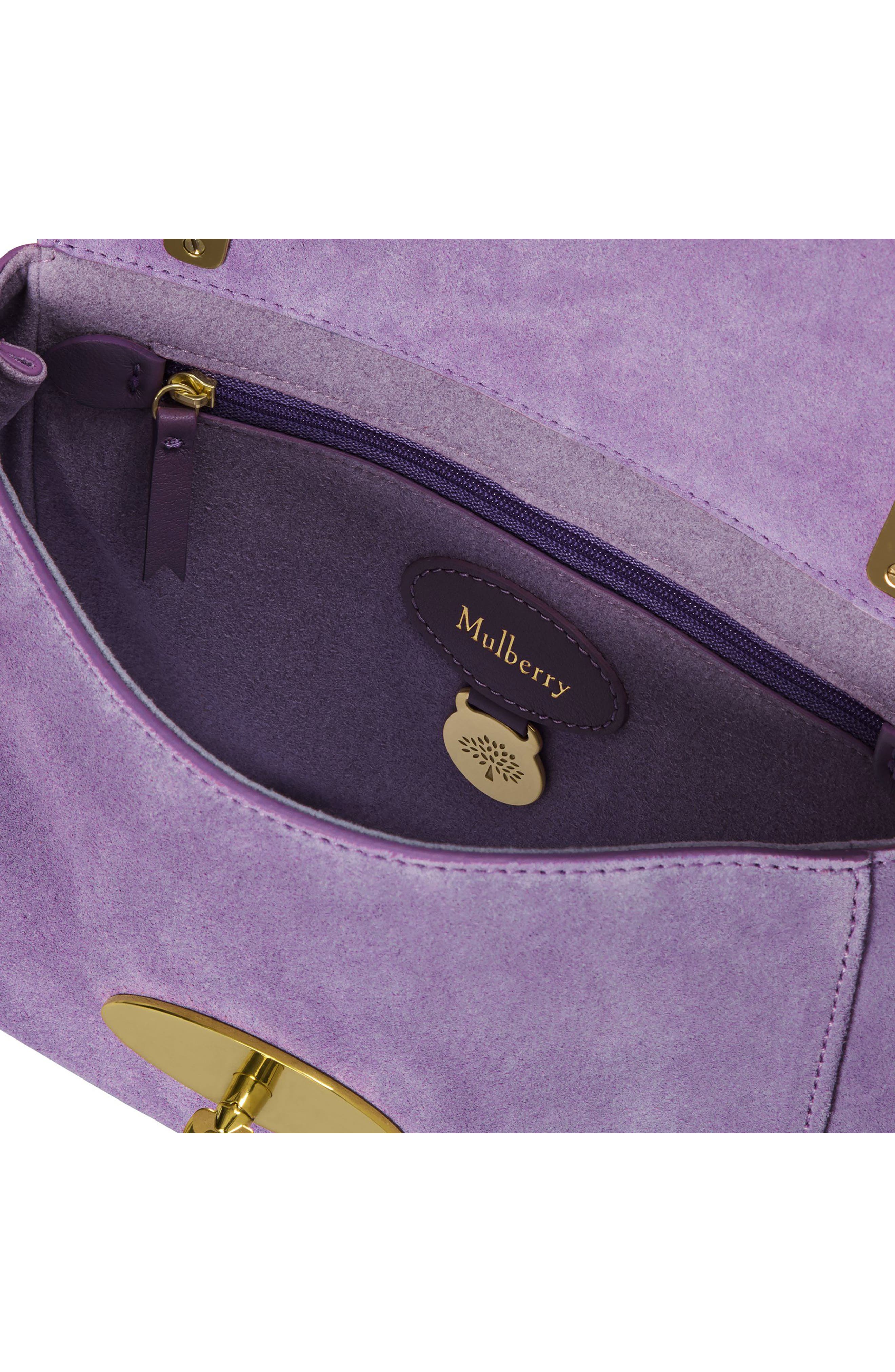 Lily Suede Crossbody Bag, Alternate, color, HAZY LILAC