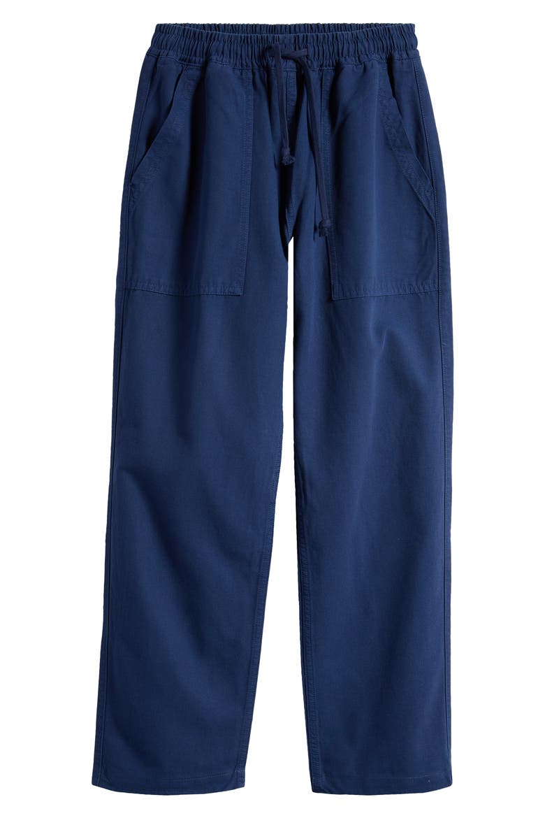 Organic Cotton Canvas Drawstring Chef Pants, Alternate, color, DARK NAVY