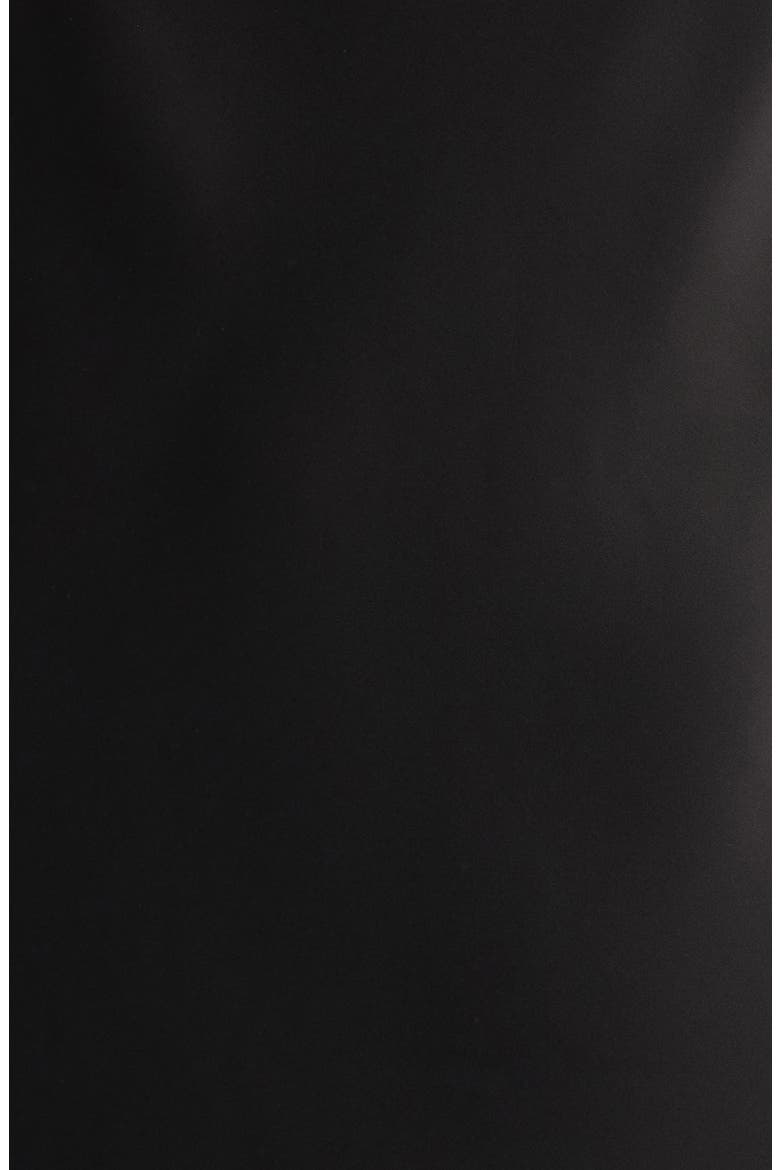 Drape Neck Satin Maxi Dress, Alternate, color, BLACK