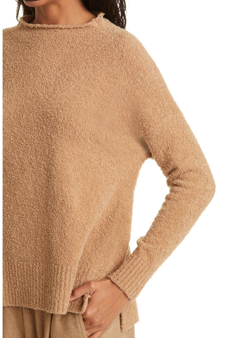 Funnel Neck Sweater, Alternate, color, HONEY