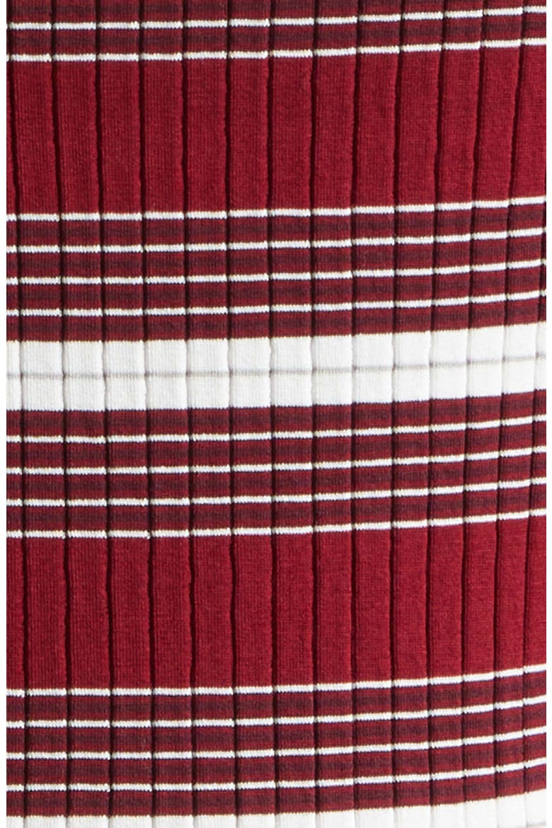 Stripe Cotton Blend Rib Polo Sweater, Alternate, color, R8776 BORDEAUX/ GRIGIO/ B.CO