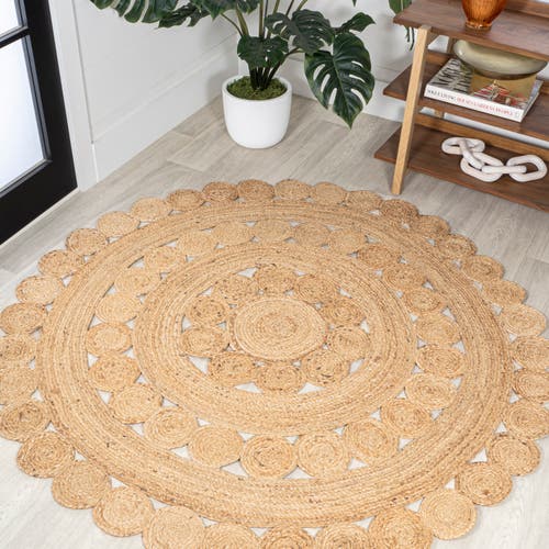 Jonathan Y Daisy Hippy Jute Medallion Circle Round Area Rug In Natural