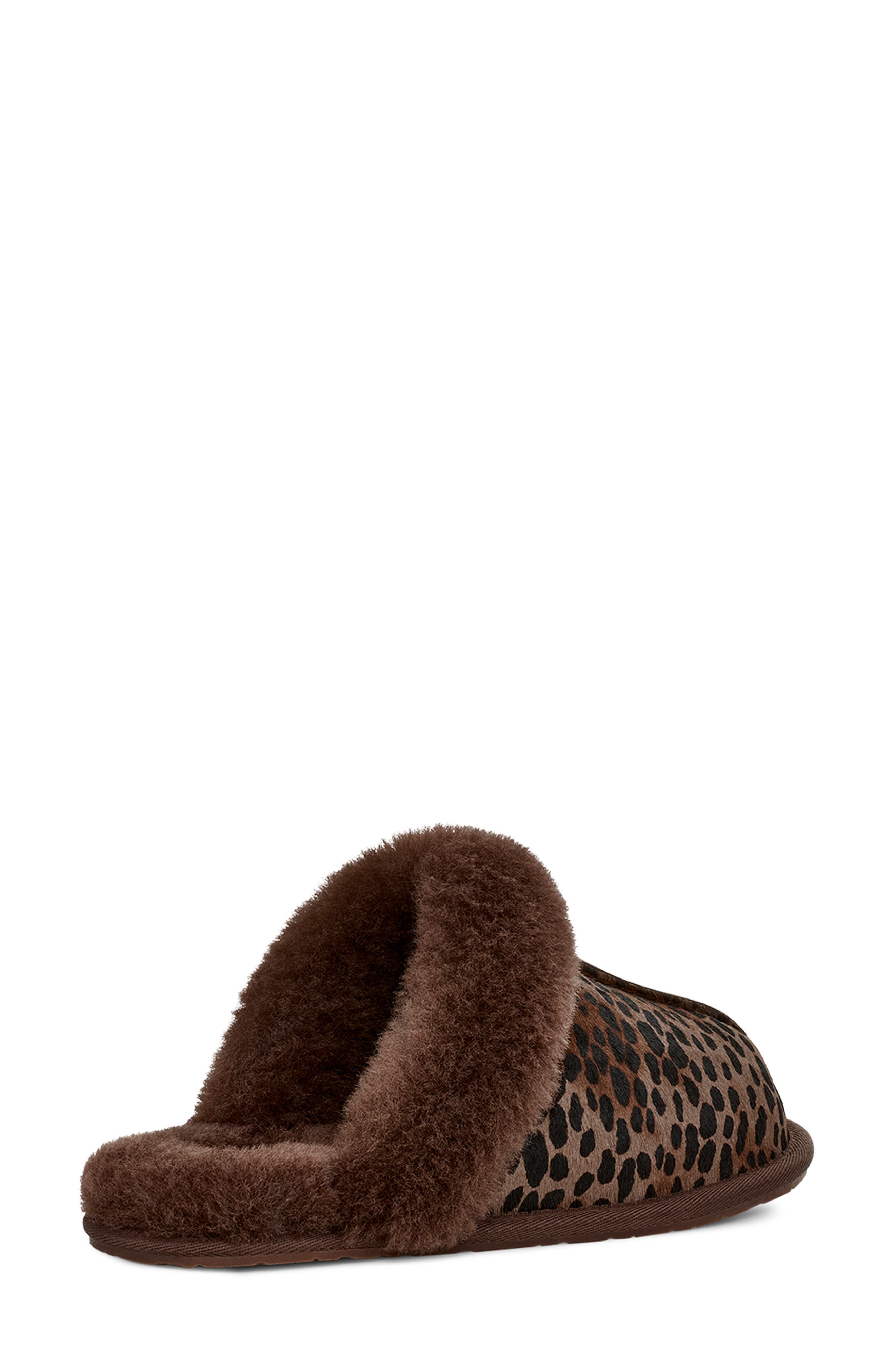 UGG<sup>®</sup> Scuffette Genuine Calf Hair Slipper, Alternate, color, Burnt Cedar