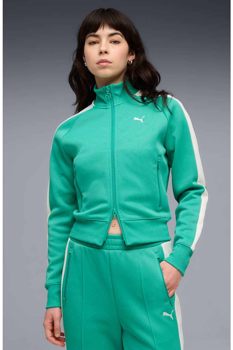 T7 Always On Crop Track Jacket, Alternate, color, VIBRANT GREEN
