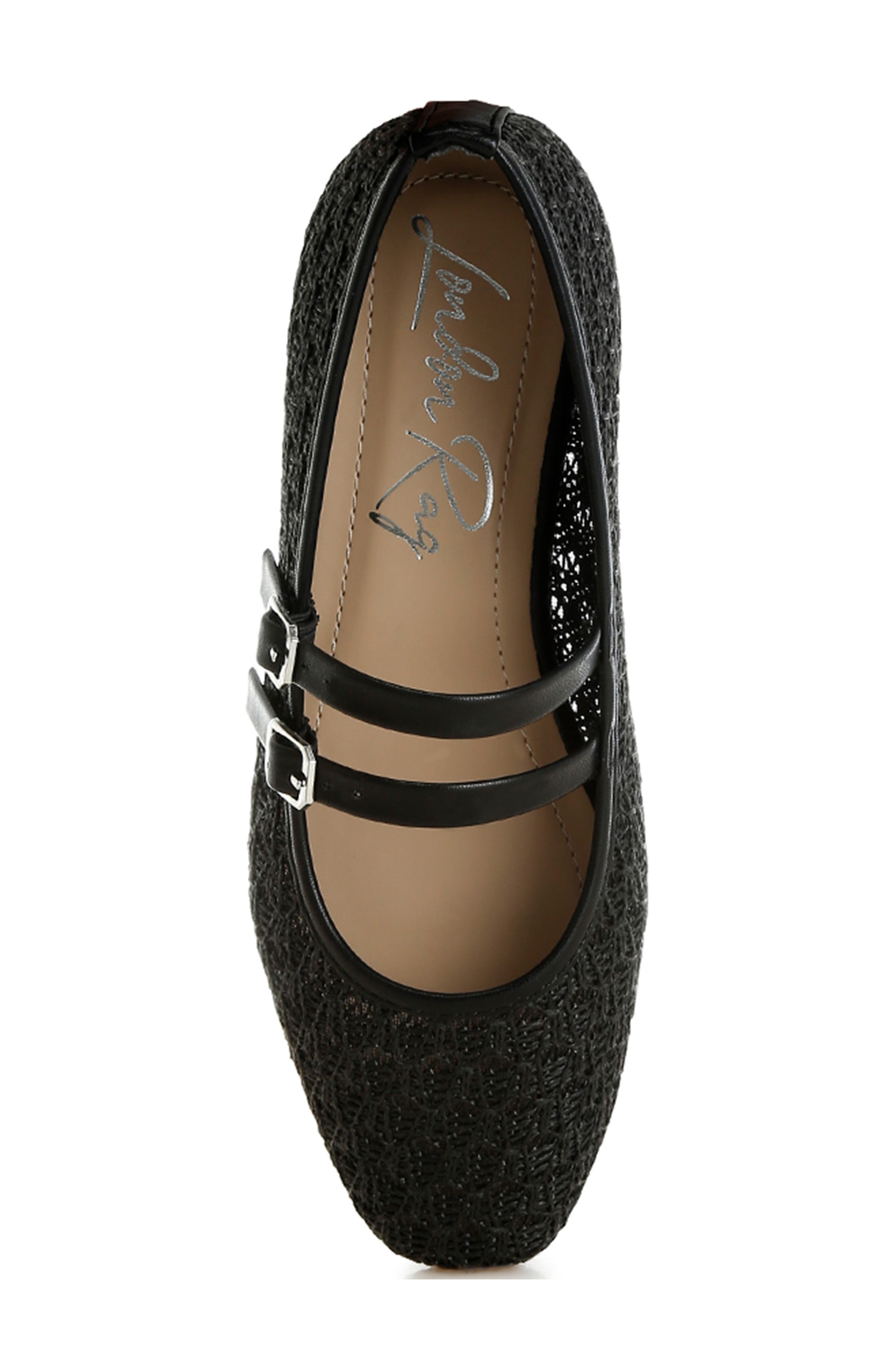 LONDON RAG Lumina Mary Jane Flat, Alternate, color, Black