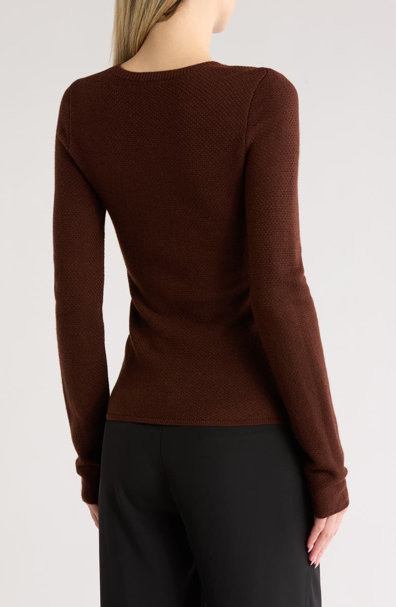 rag & bone Adiana Long Sleeve Wool Blend T-Shirt, Alternate, color, Morel