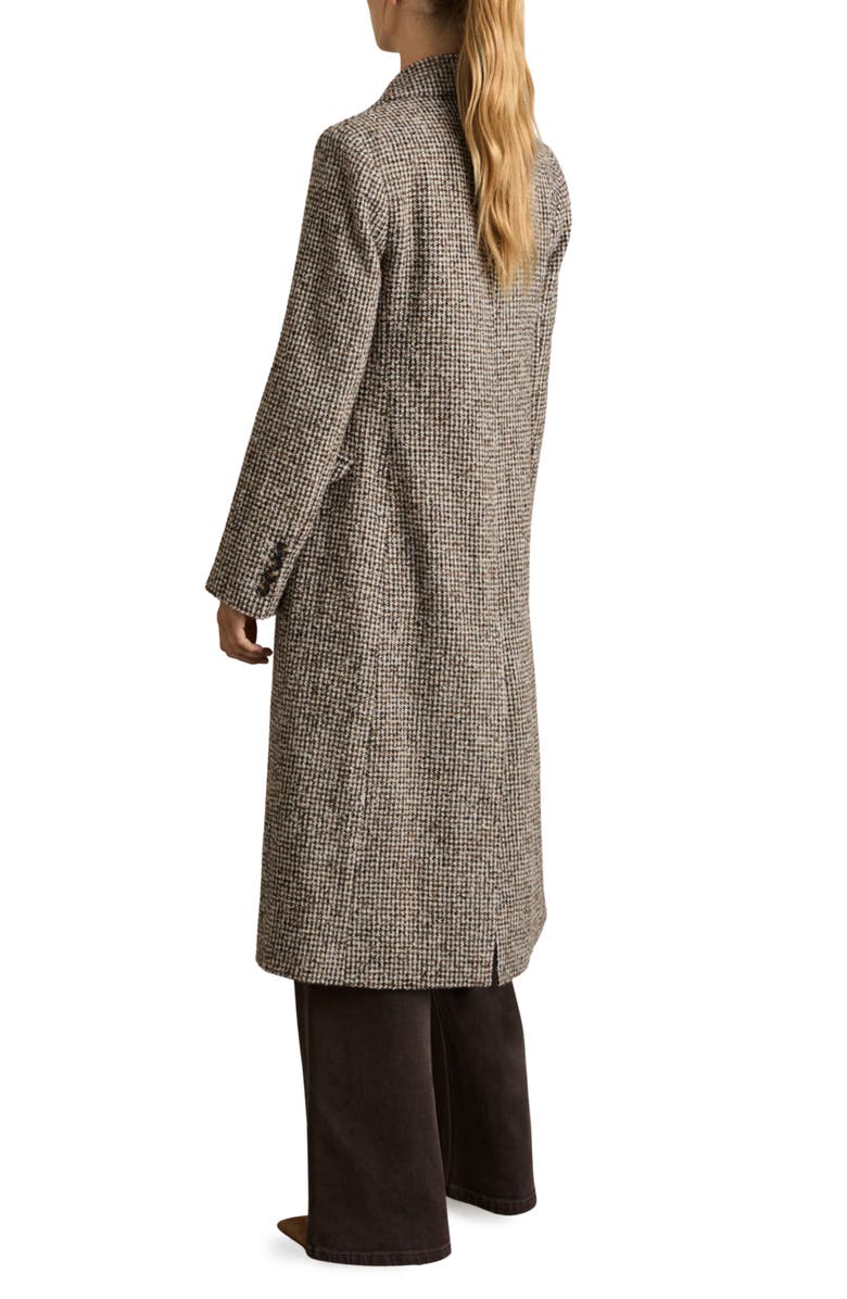 Reiss Kai Wool Blend Houndstooth Check Coat, Alternate, color, 