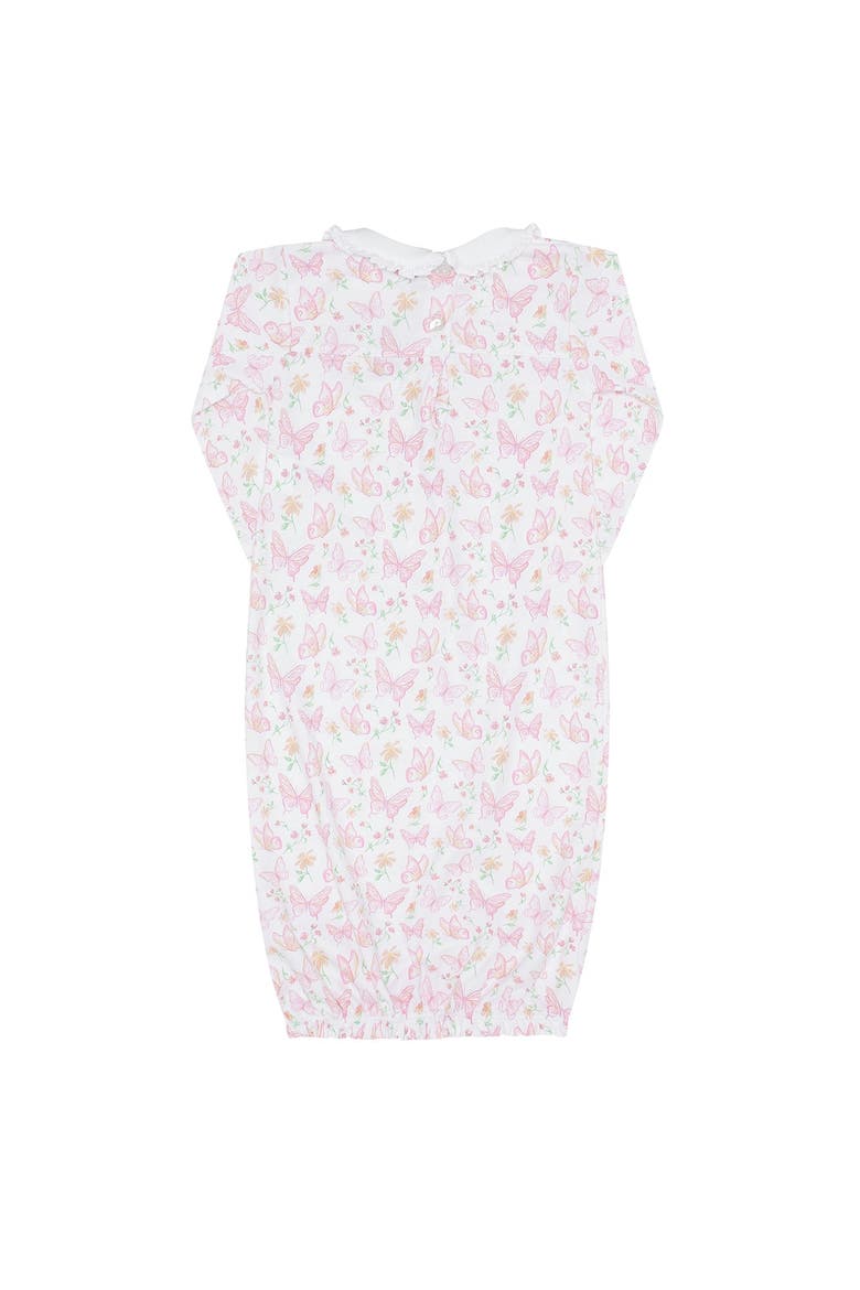 Butterflies Print Gown - Baby, Alternate, color, Pink