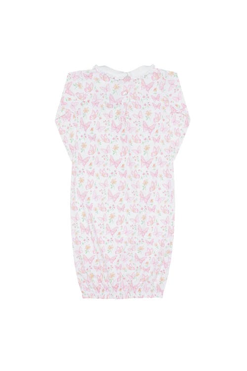 Nellapima Butterflies Print Gown In Pink
