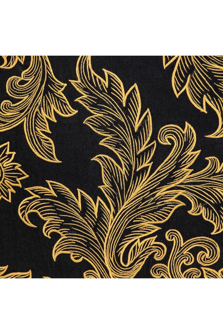 Mertha Black Throw Pillow, Alternate, color, BLACK