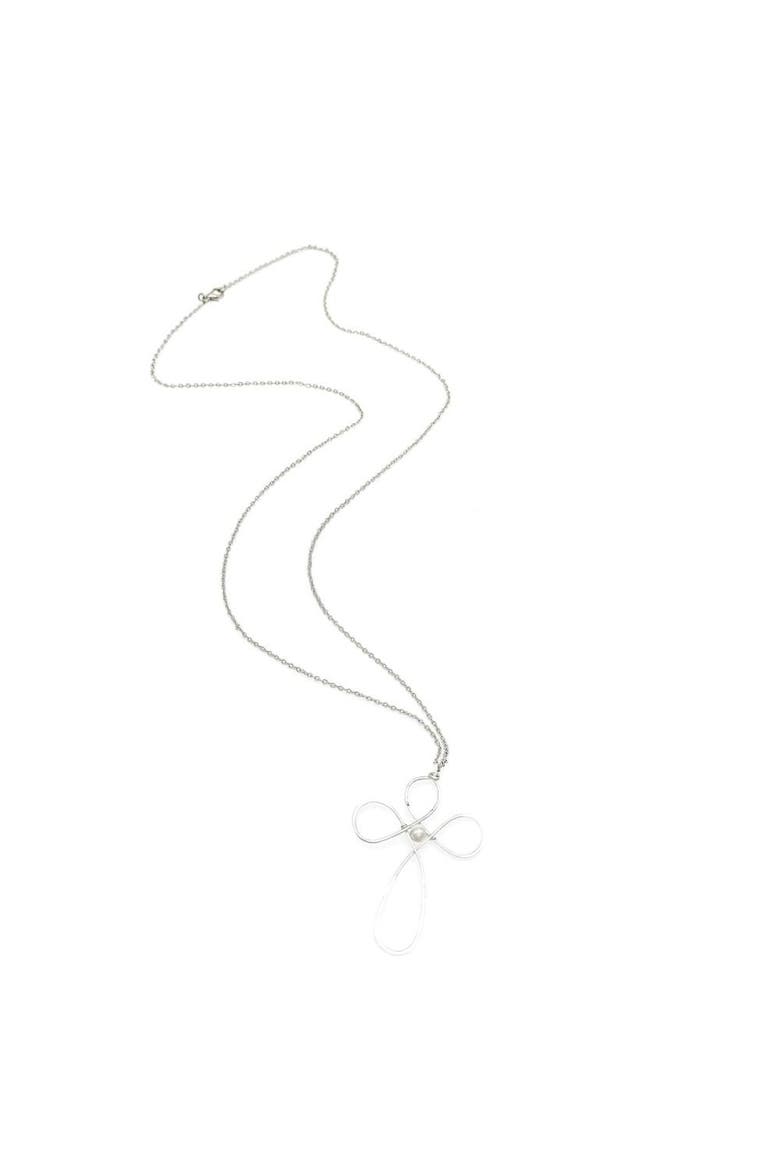 Believe Necklace, Alternate, color, Silver