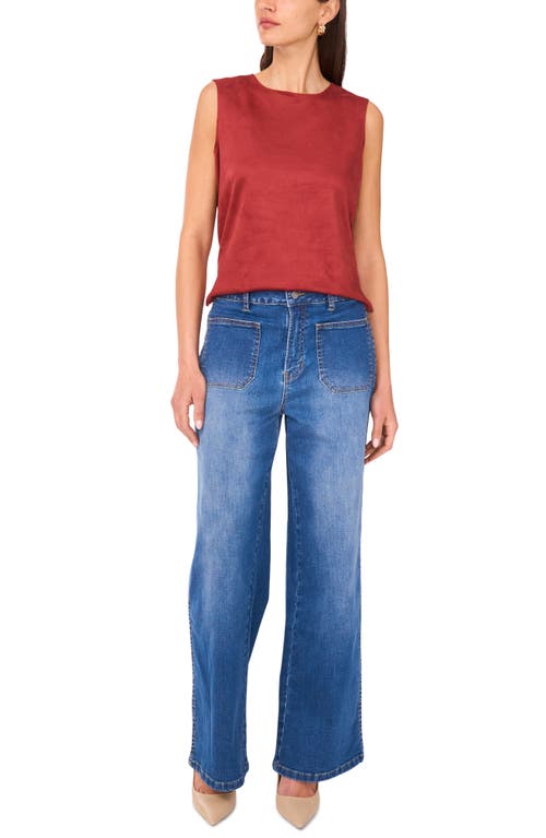 Vince Camuto Faux Suede Tank In Red