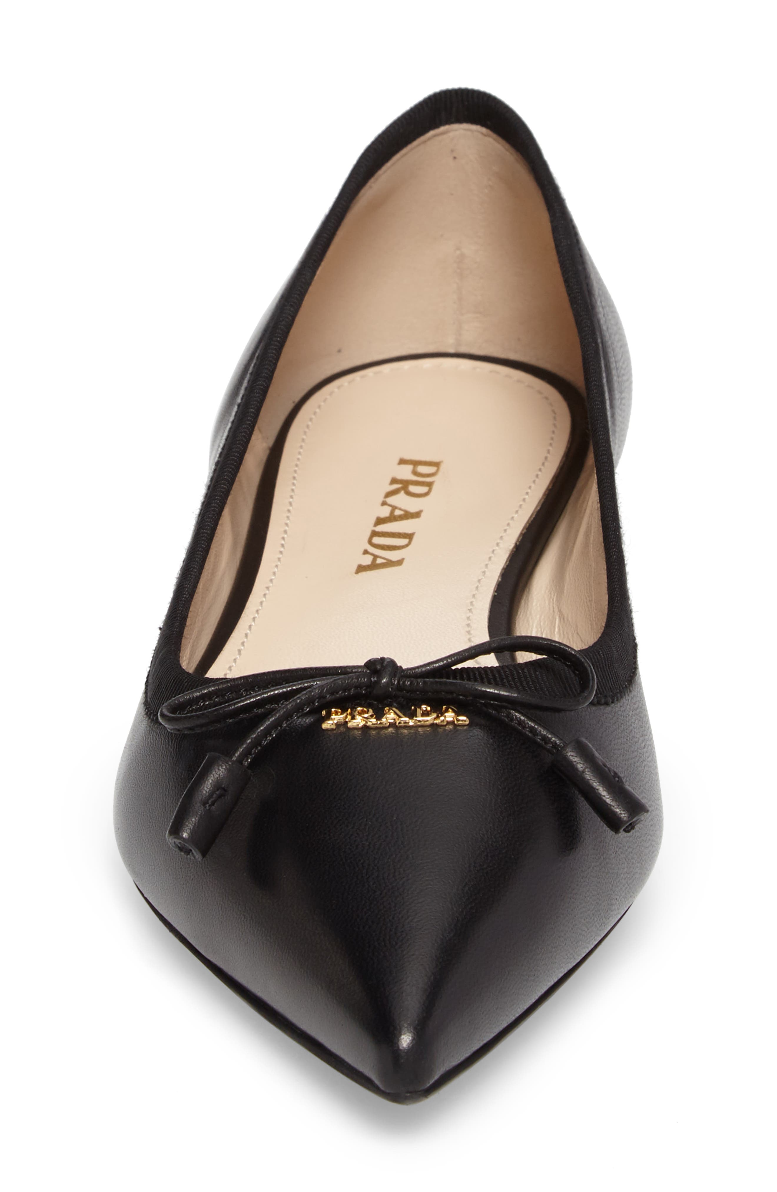 Prada Pointy Toe Flat, Alternate, color, 