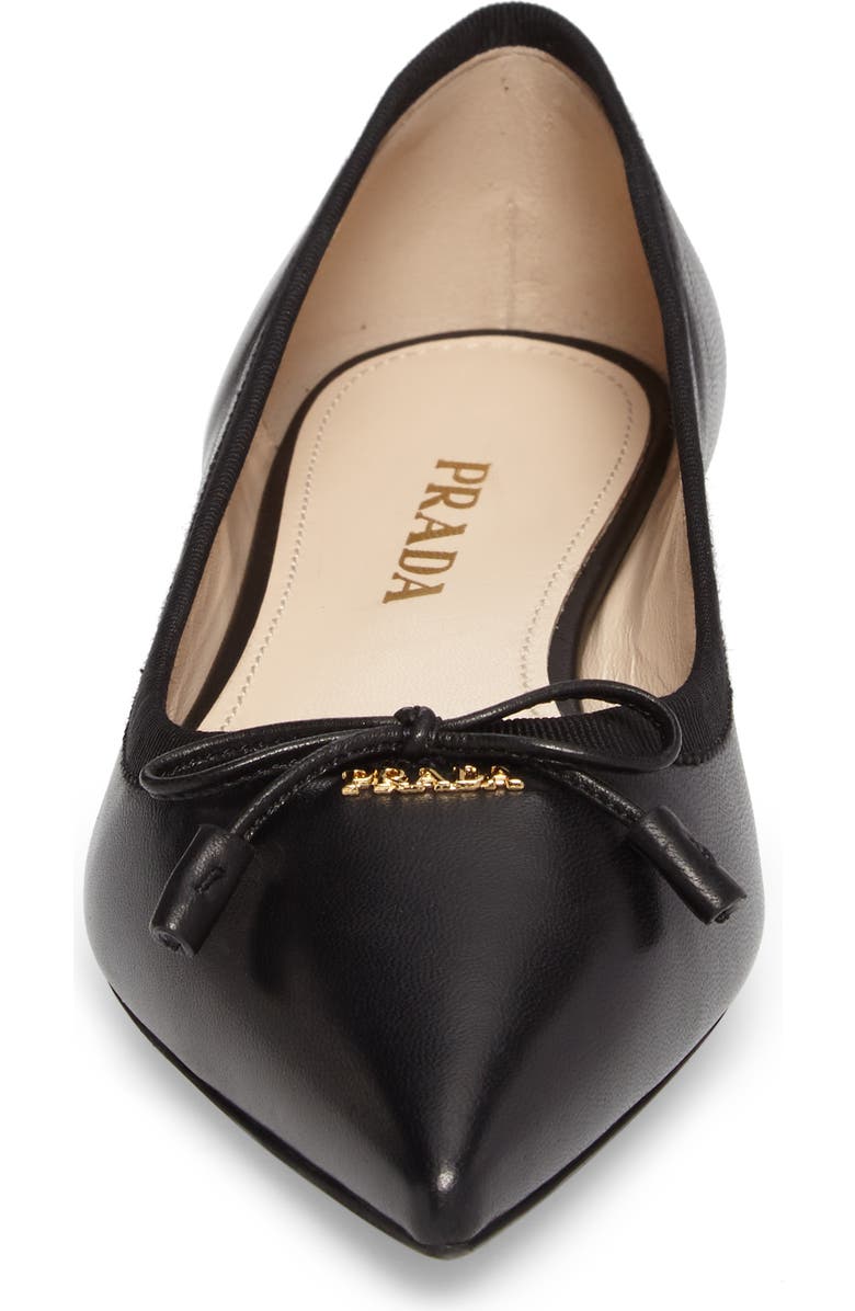 Prada Pointy Toe Flat, Alternate, color,