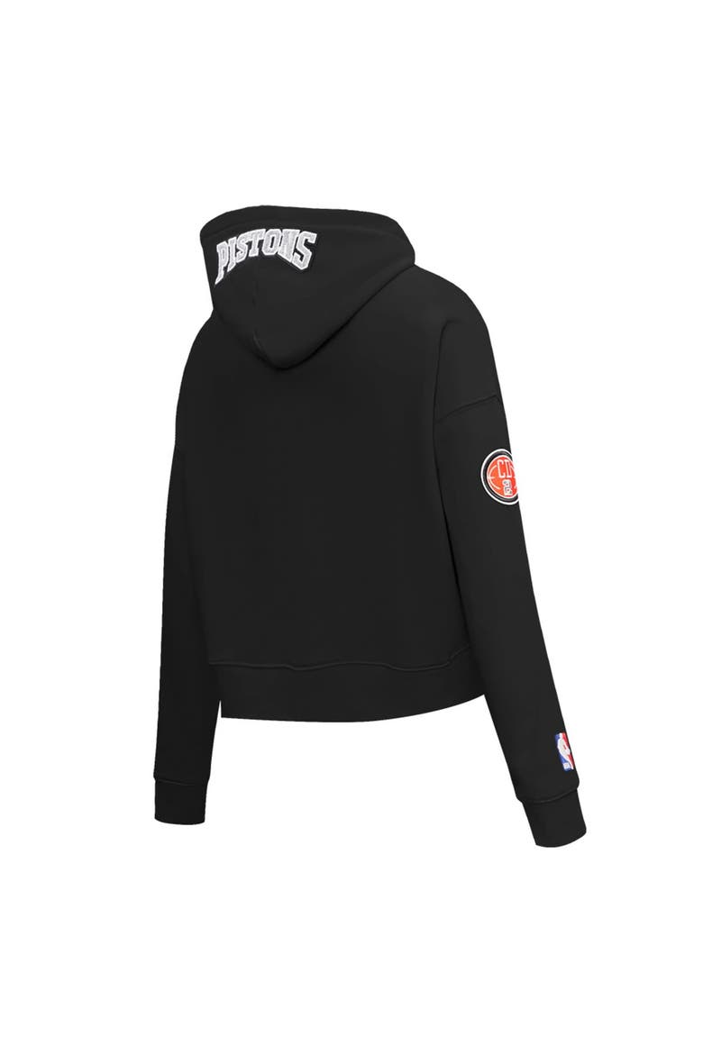 Women's Pro Standard Black Detroit Pistons 2023/24 City Edition Cropped Pullover Hoodie, Alternate, color, Black