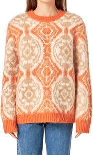 English Factory Medallion Crewneck Sweater