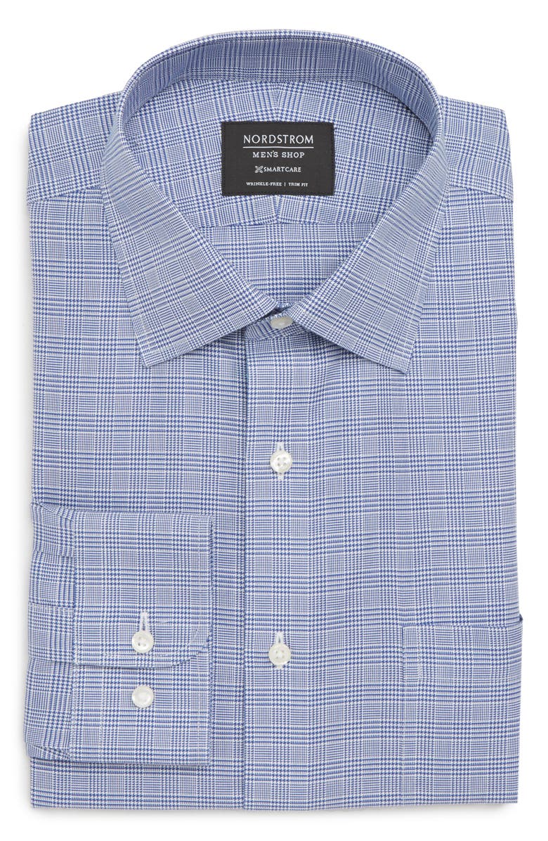 NORDSTROM MEN'S SHOP Smartcare<sup>™</sup> Trim Fit Herringbone Dress Shirt, Alternate, color, 