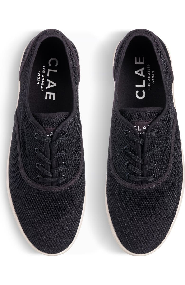 CLAE Bruce Knit Low Top Sneaker, Alternate, color, Black