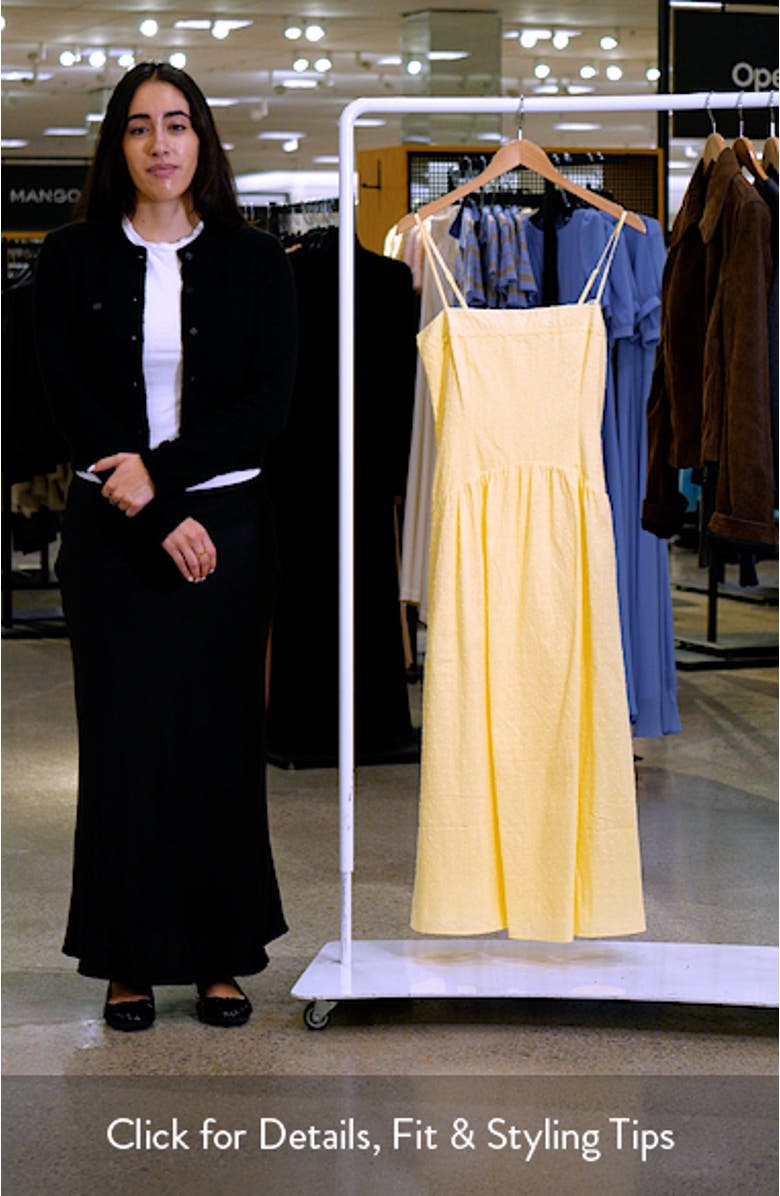 Sunlit Whimsy Cotton Midi Dress, sales video thumbnail