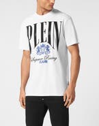 PHILIPP PLEIN Jersey T-Shirt Round Neck Ss Strass Cars Racing Men