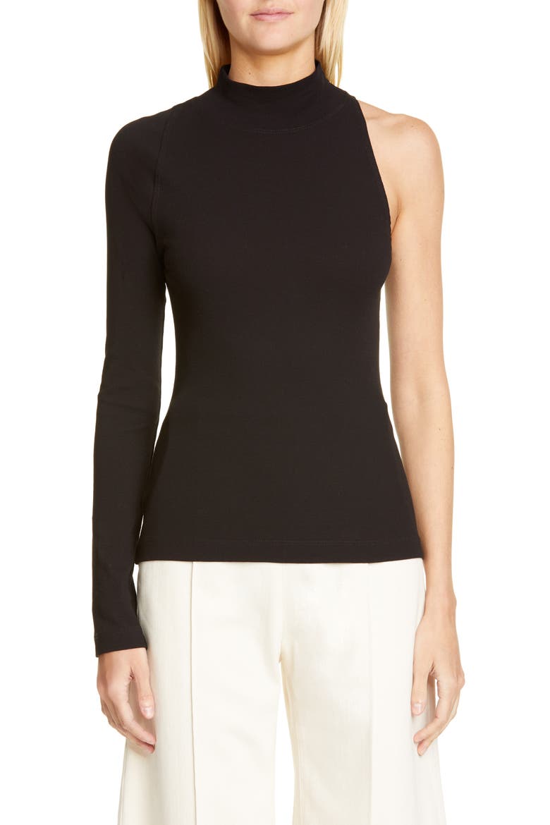 One-Shoulder Top, Main, color, BLACK