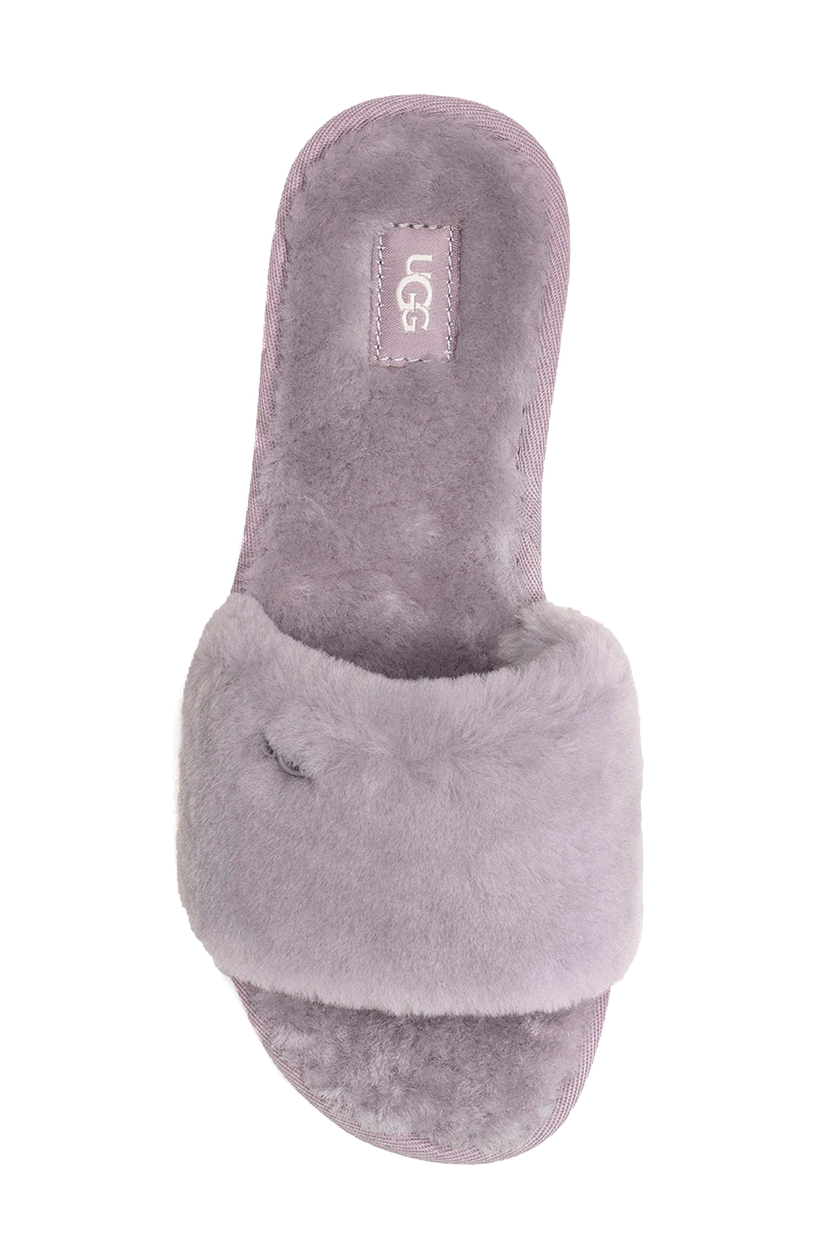 Cozette Genuine Shearling Slipper, Alternate, color, SOFT AMETHYST