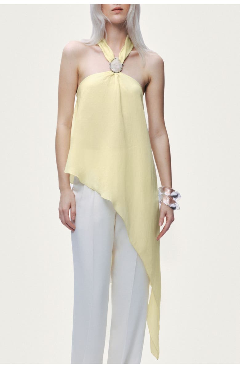 Nocturne Sleeveless Halter Blouse, Alternate, color, Yellow