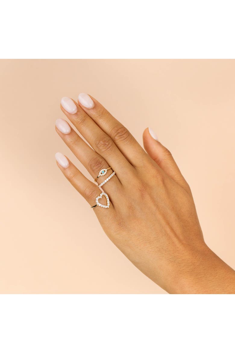 CZ Thin Eternity Band, Alternate, color, Gold