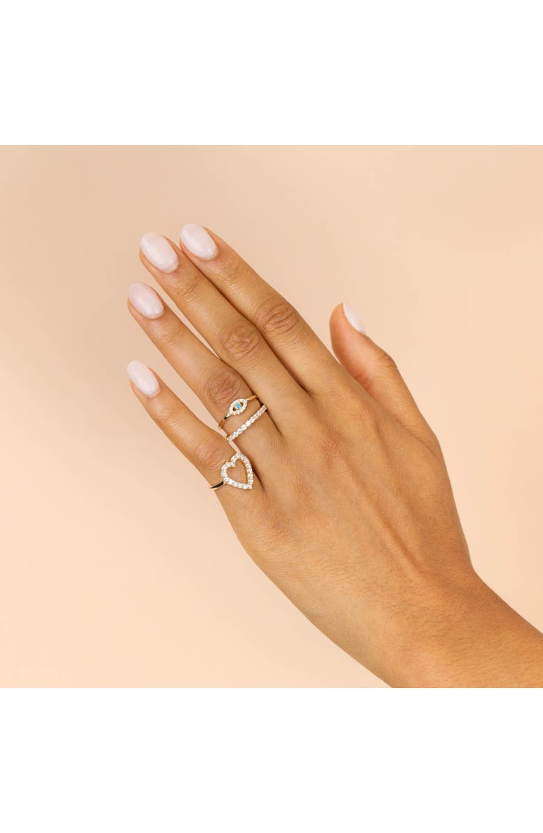 BY ADINA EDEN CZ Thin Eternity Band, Alternate, color, Silver