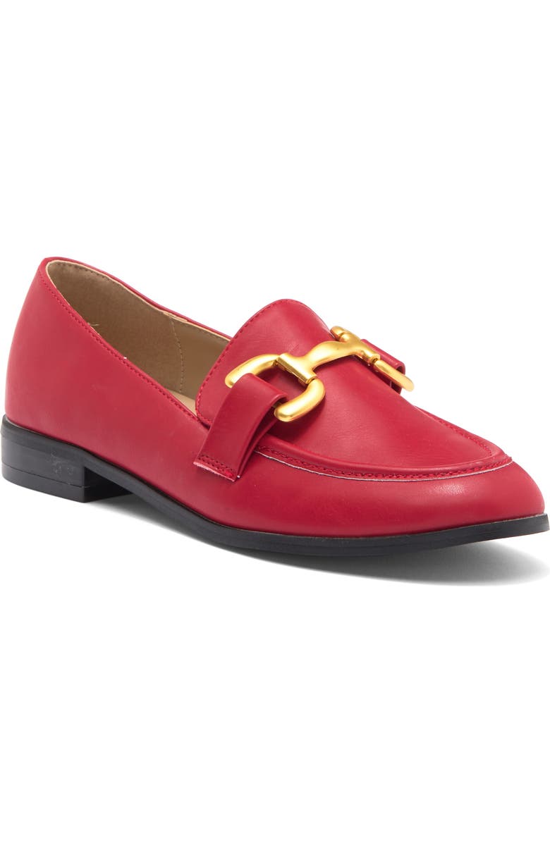 ELLE Georgina Buckle Loafer, Main, color, Red