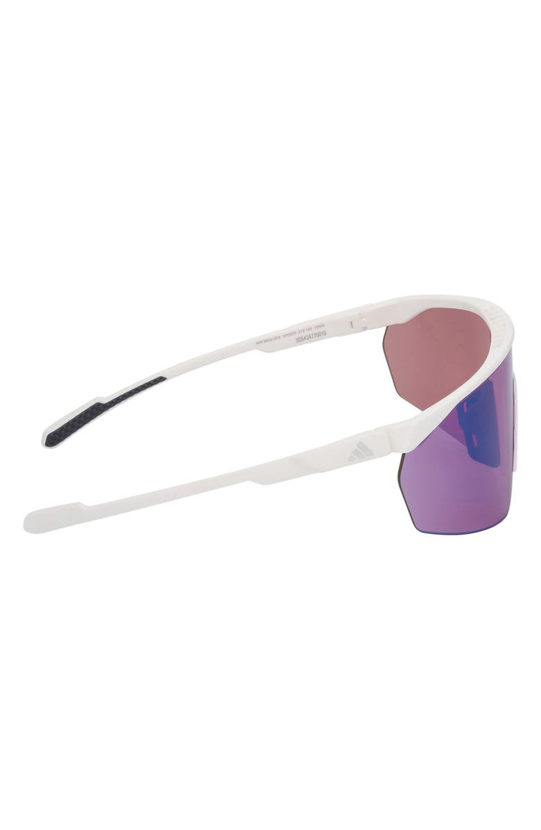 adidas 00mm Shield Sunglasses, Alternate, color, White / Mirror Violet