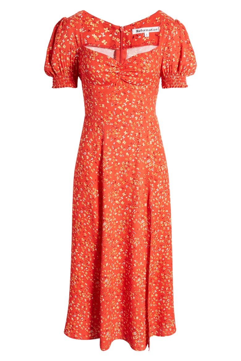 Lacey Smocked Sleeve Dress, Alternate, color, BAILA