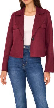 Vince Camuto One-Button Faux Suede Jacket