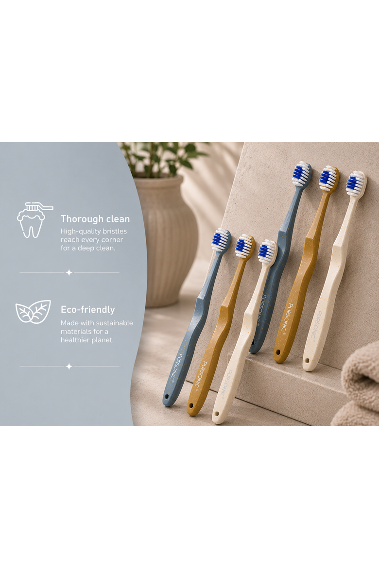 100% Eco-friendly Cedarwood Toothbrushes, Alternate, color, Brown
