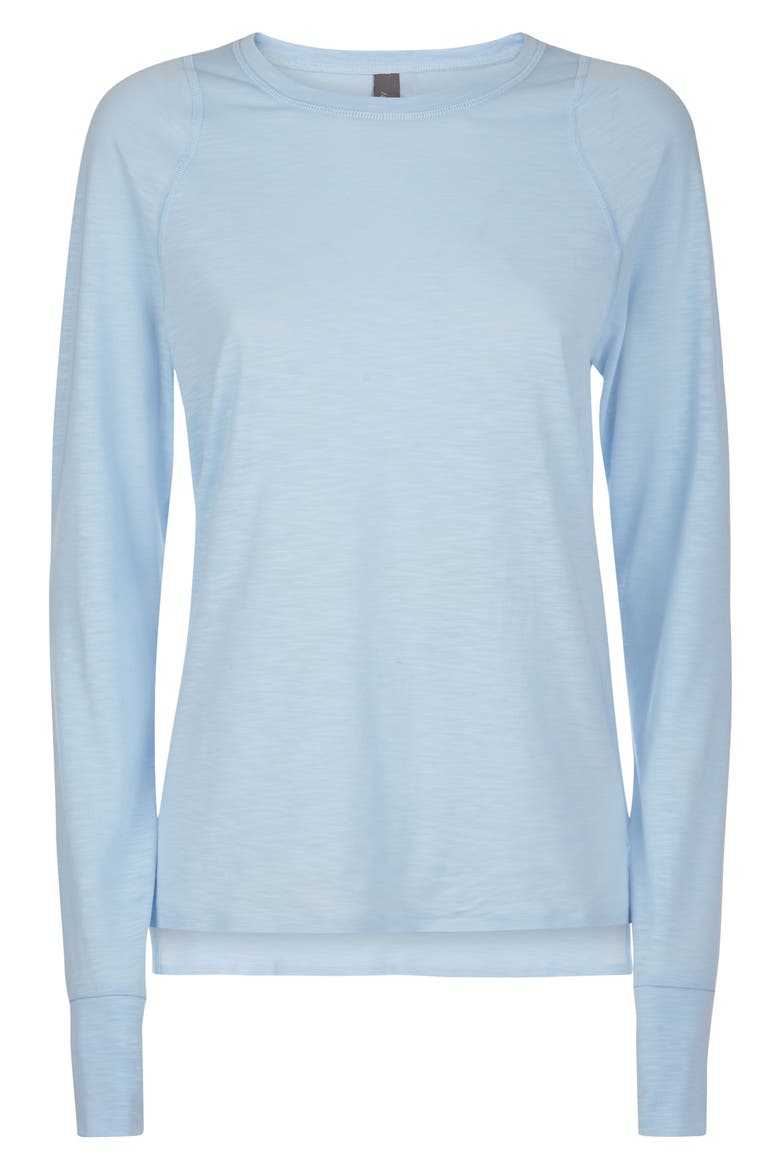 Breeze Long Sleeve Run Tee, Alternate, color, INFINITY BLUE