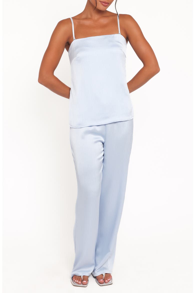Selena Satin Camisole & Pants Set, Main, color, ICE BLUE