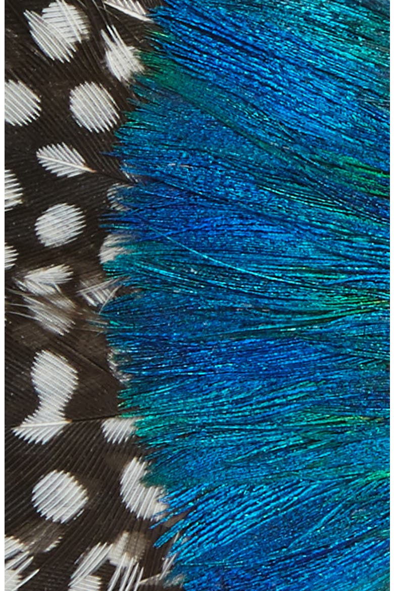 Flintlock Feather Bow Tie, Alternate, color, CERULEAN