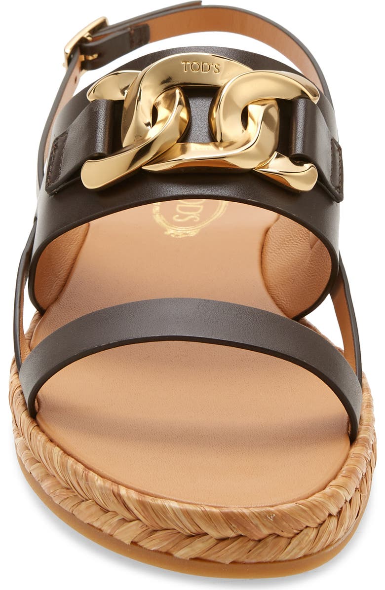 Tod's Chain Espadrille Platform Sandal, Alternate, color,