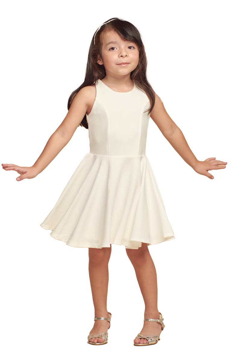 Textured Stretch Racerback Dress, Main, color, Ivory