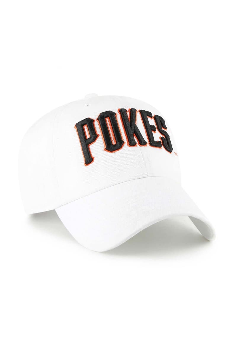Men's '47 White Oklahoma State Cowboys Clean Up Adjustable Hat, Alternate, color, White