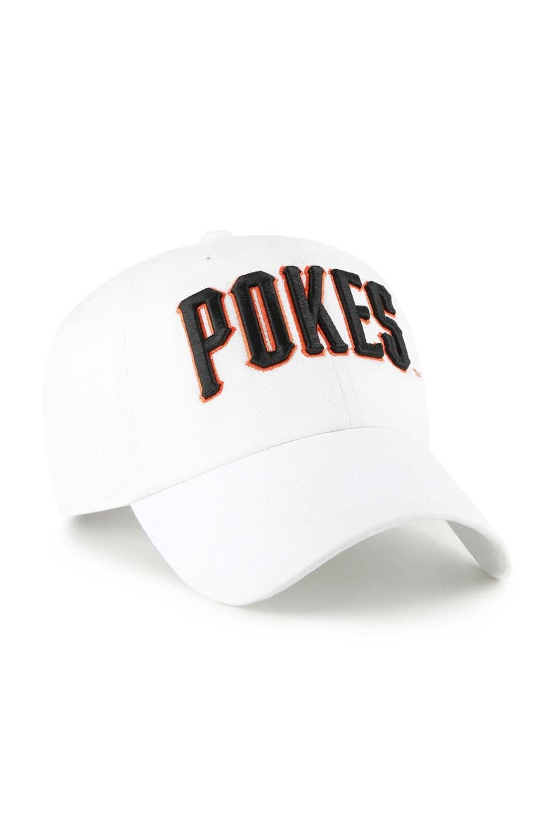 '47 Men's '47 White Oklahoma State Cowboys Clean Up Adjustable Hat, Alternate, color, White