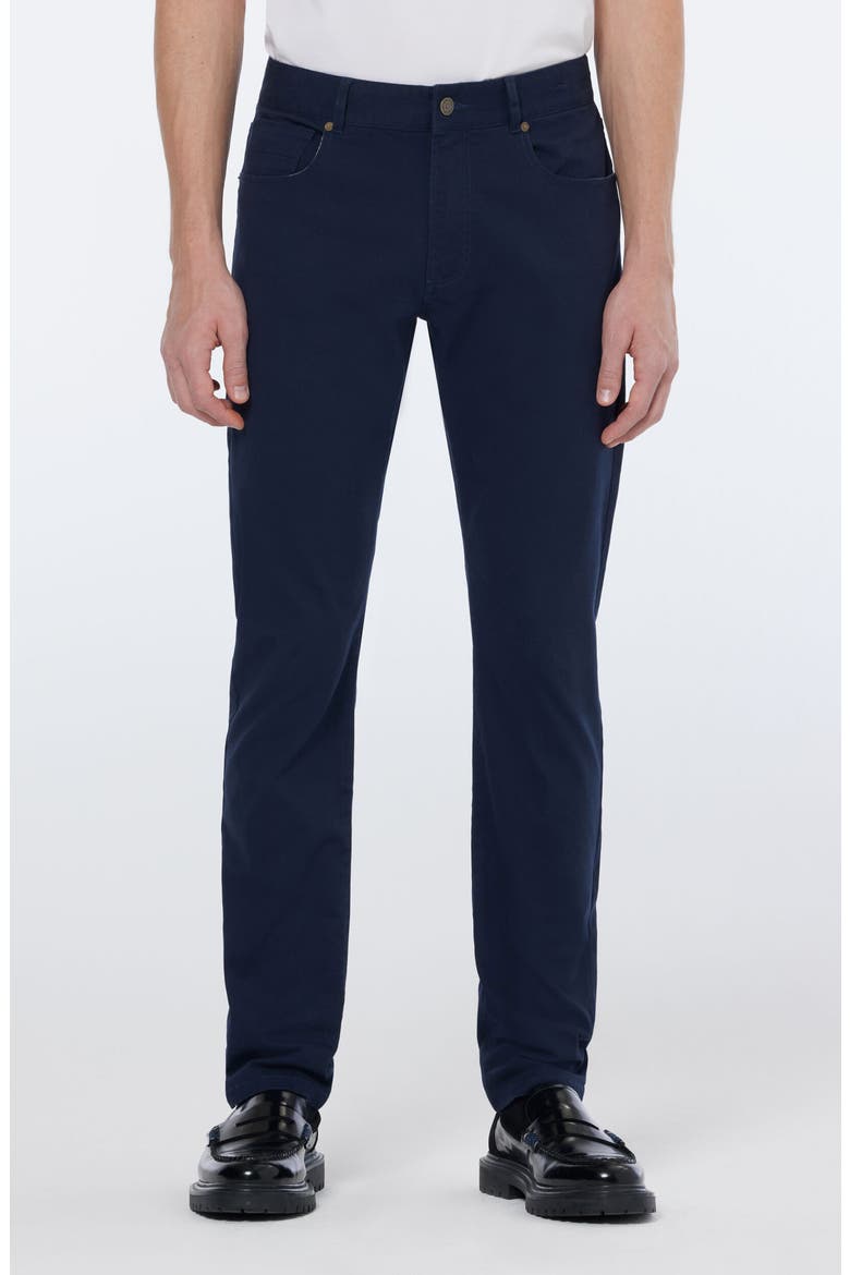 Ralston Slim Fit Five Pocket Stretch Twill Pants, Main, color, NAVY