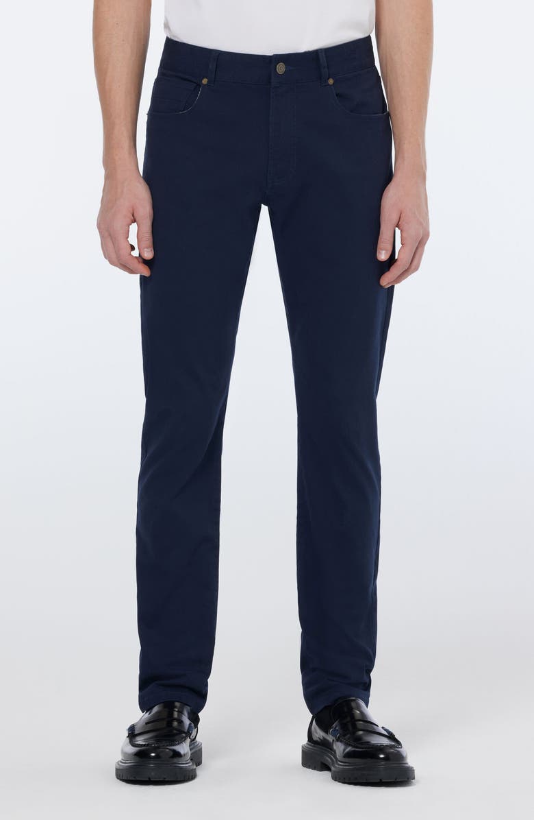 Scotch & Soda Ralston Slim Fit Five Pocket Stretch Twill Pants, Main, color, Navy