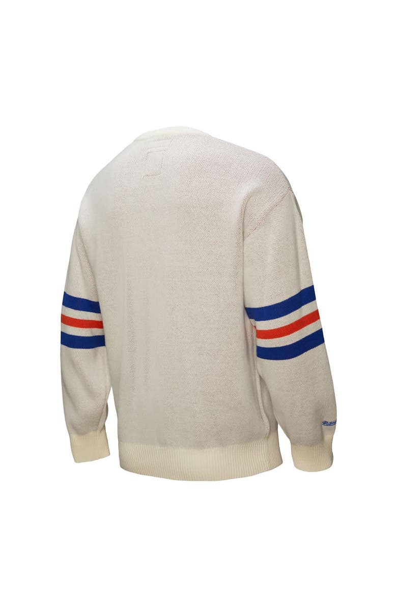 Mitchell & Ness Men's Mitchell & Ness Cream New York Mets Retro Pullover Sweater, Alternate, color,