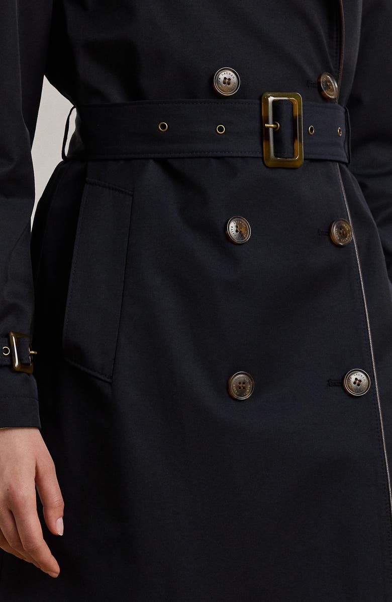 Double Breasted Belted Rain Coat